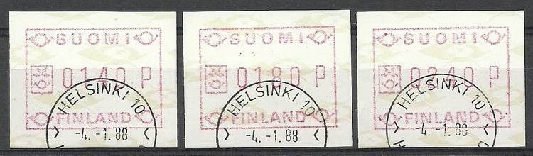 Znaczek Finlandia 1988 Mi aut 3 Stemplowane