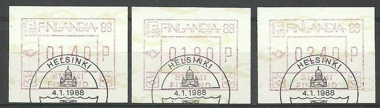 Znaczek Finlandia 1988 Mi aut 4 Stemplowane