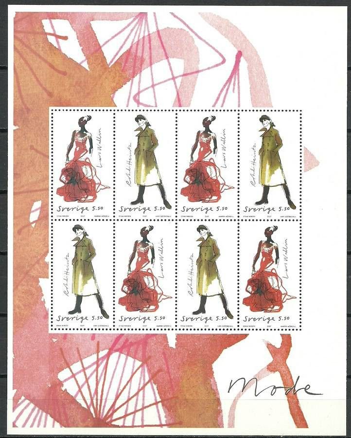 Znaczek Szwecja 2007 Mi ark 2601-2608 Czyste **