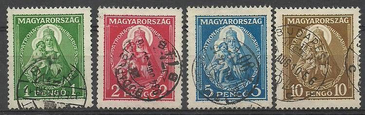 Znaczek Węgry 1932 Mi 484-487 Stemplowane