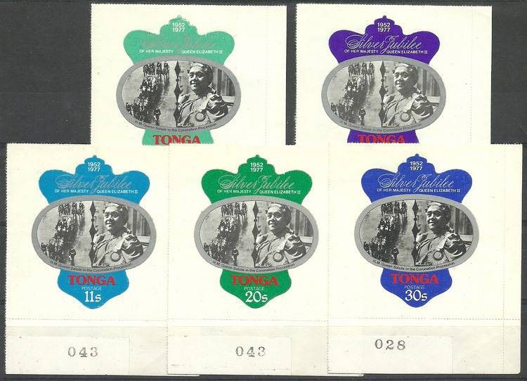 Znaczek Tonga 1977 Mi 599-603 Czyste **