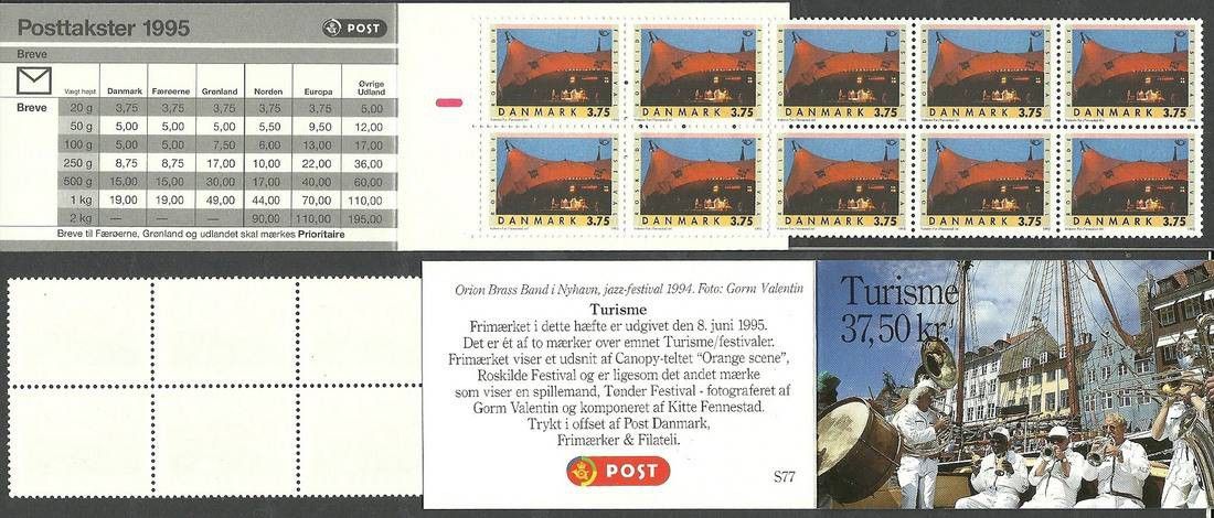 Znaczek Dania 1995 Mi mh 1106 Czyste **