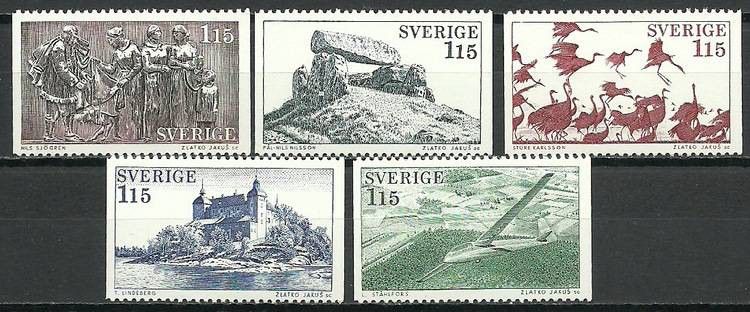 Znaczek Szwecja 1978 Mi 1028-1032 Czyste **