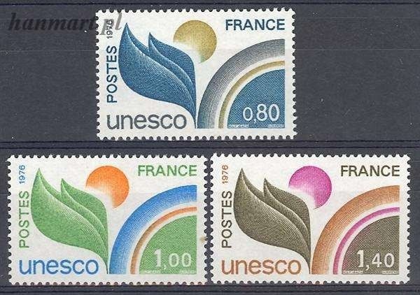 Znaczek Francja 1976 Mi une 16-18 Czyste **