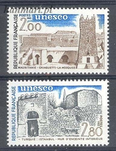 Znaczek Francja 1983 Mi une 29-30 Czyste **