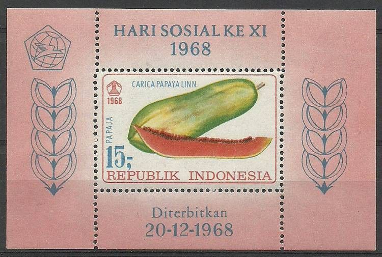 Znaczek Indonezja 1968 Mi bl 13 Czyste **