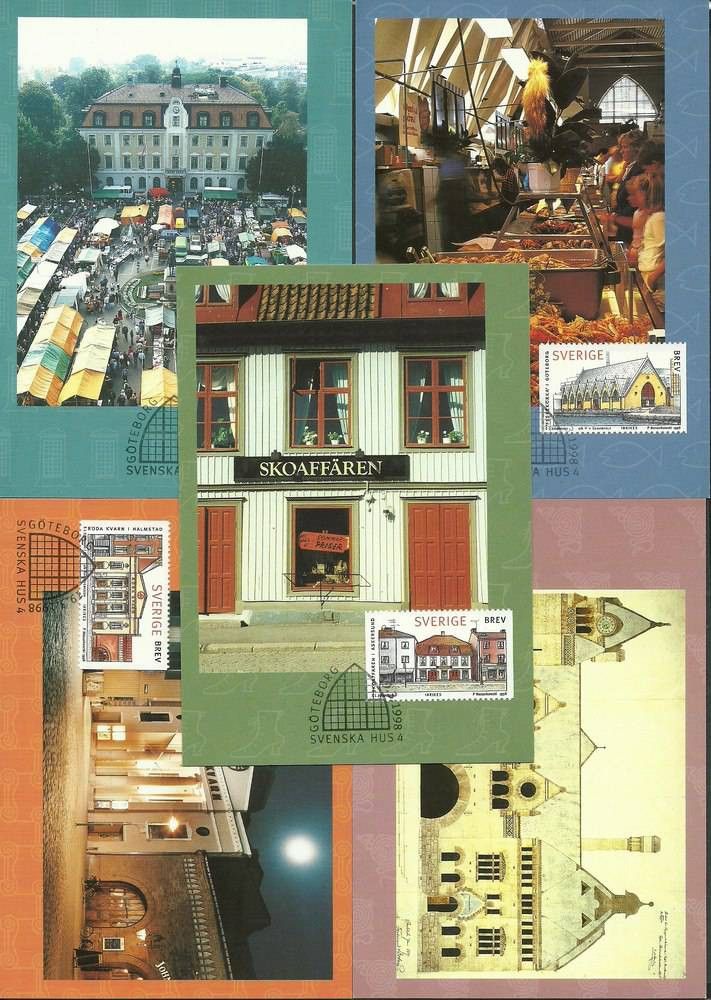 Znaczek Szwecja 1998 Mi 2043-2047 Karta Max