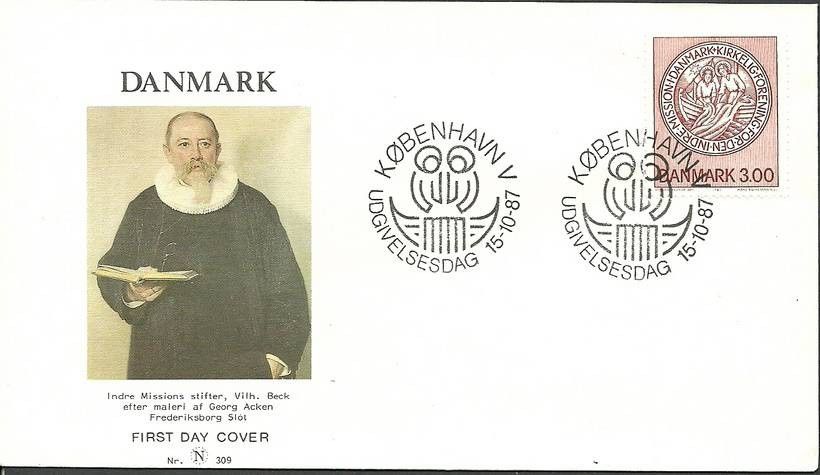 Znaczek Dania 1987 Mi 904 FDC