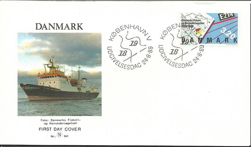 Znaczek Dania 1989 Mi 955 FDC