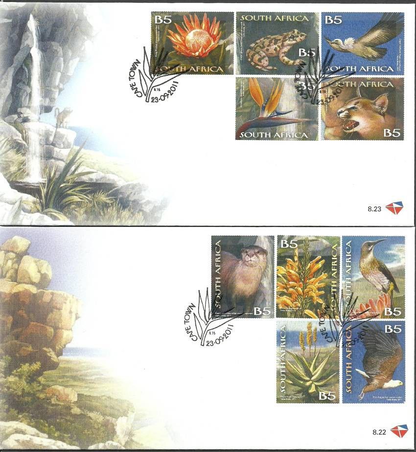 Znaczek Republika Południowej Afryki 2011 Mi 2079-2088 FDC
