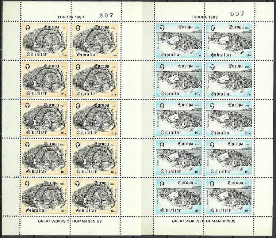 Znaczek Gibraltar 1983 Mi ark 463-464 Czyste **