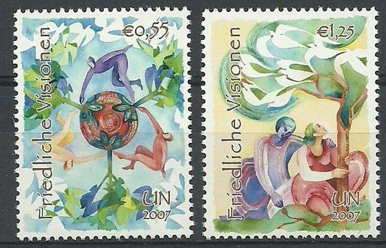 Znaczek Narody Zjednoczone Wiedeń 2007 Mi 502-503 Czyste **
