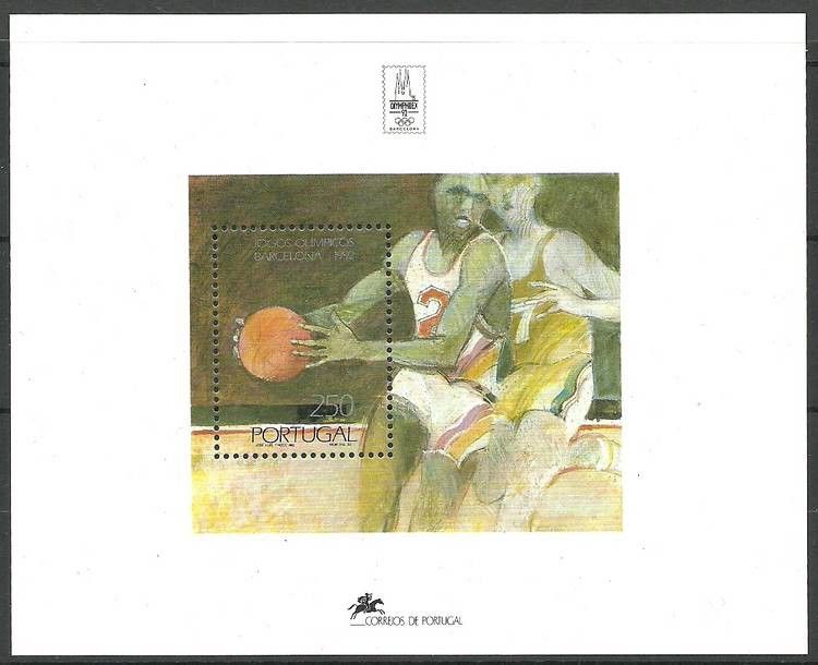 Znaczek Portugalia 1992 Mi bl 91 Czyste **