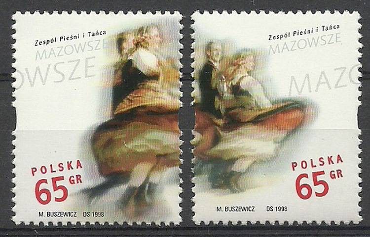 Znaczek Polska 1990 Mi 3727-3728 Fi 3579-3580 Czyste **