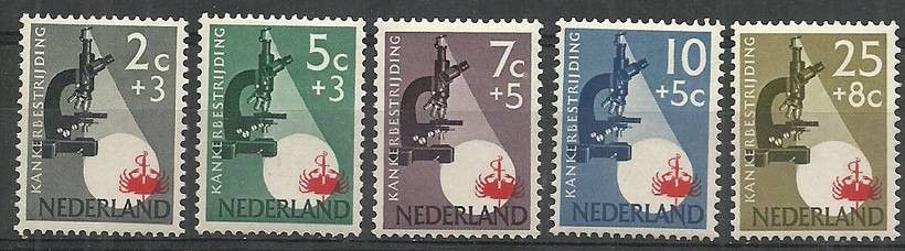 Znaczek Holandia 1955 Mi 662-666 Czyste **