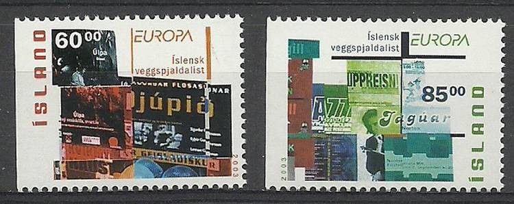 Znaczek Islandia 2003 Mi 1038-1039Dl Czyste **