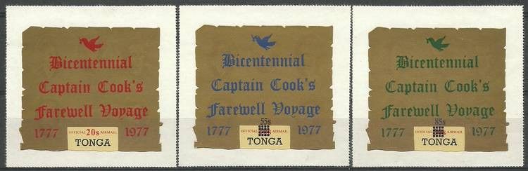 Znaczek Tonga 1977 Mi die 159-161 Czyste **