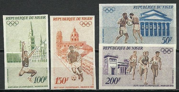 Znaczek Niger 1972 Mi 331-334B Czyste **
