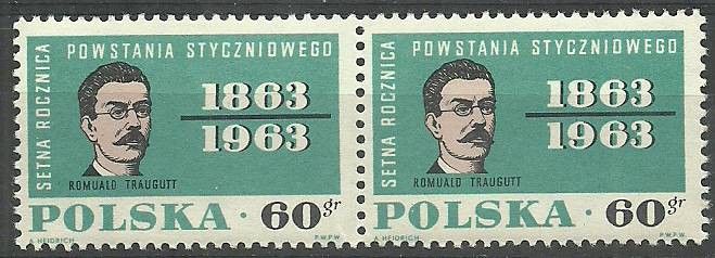 Znaczek Polska 1963 Mi 1370 Fi 1222 Czyste **