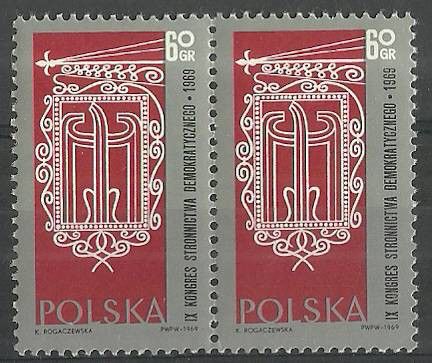 Znaczek Polska 1969 Mi 1906 Fi 1759 Czyste **