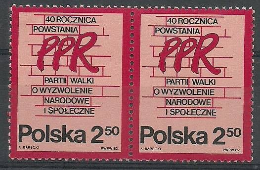 Znaczek Polska 1982 Mi 2792 Fi 2644 Czyste **