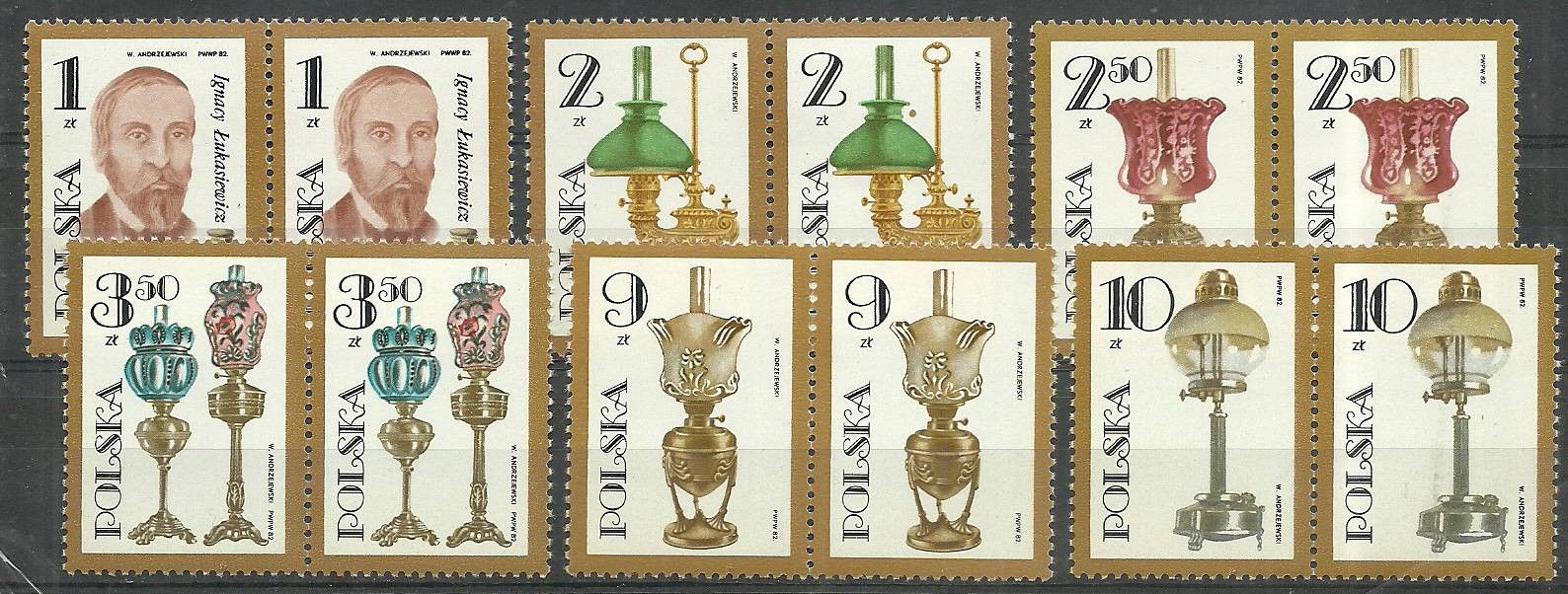 Znaczek Polska 1982 Mi 2799-2804 Fi 2651-2656 Czyste **