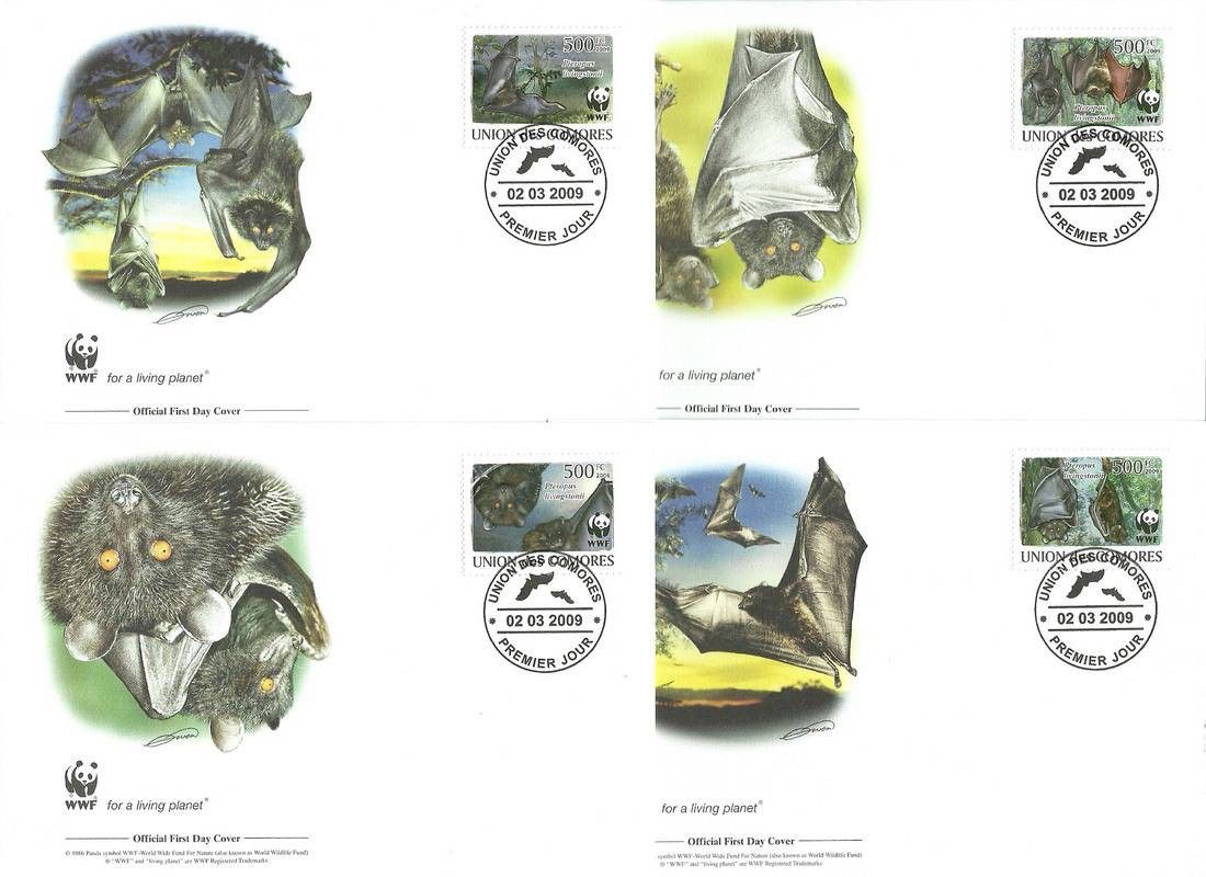 Znaczek Komory 2009 Mi 2212-2215 FDC