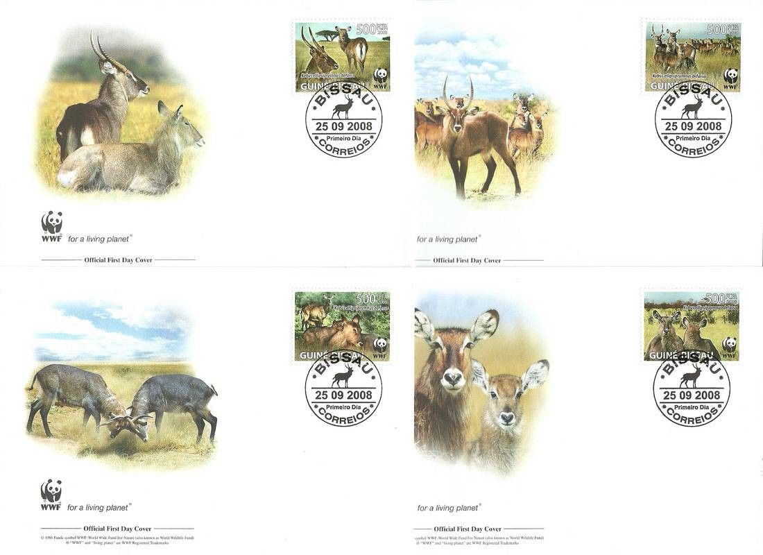 Znaczek Gwinea Bissau 2008 Mi 3919-3922 FDC
