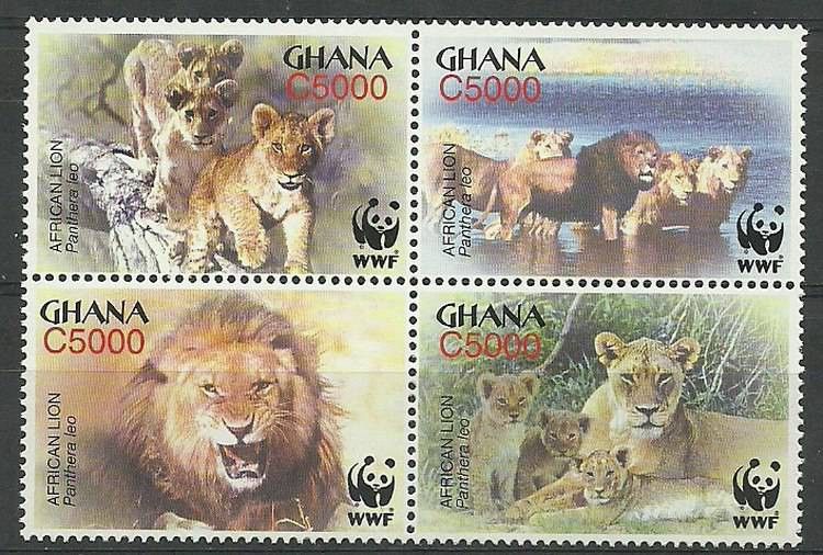 Znaczek Ghana 2004 Mi 3701-3704 Czyste **