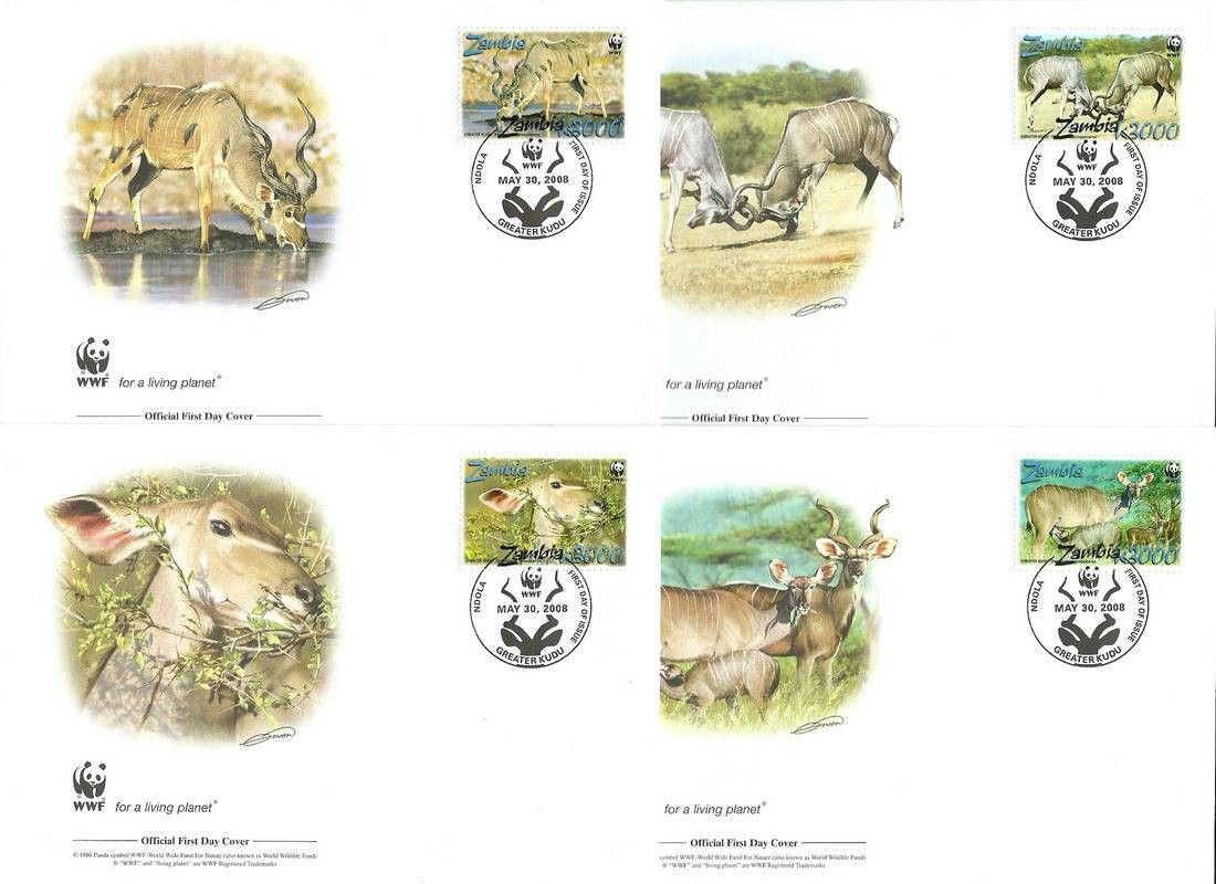 Znaczek Zambia 2008 Mi 1606-1609 FDC