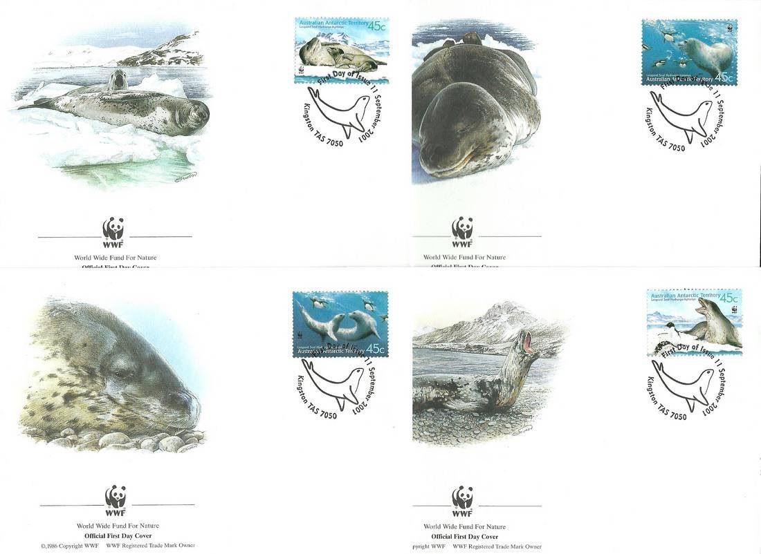 Znaczek Australijskie Terytorium Antarktyczne 2001 Mi 145-148 FDC