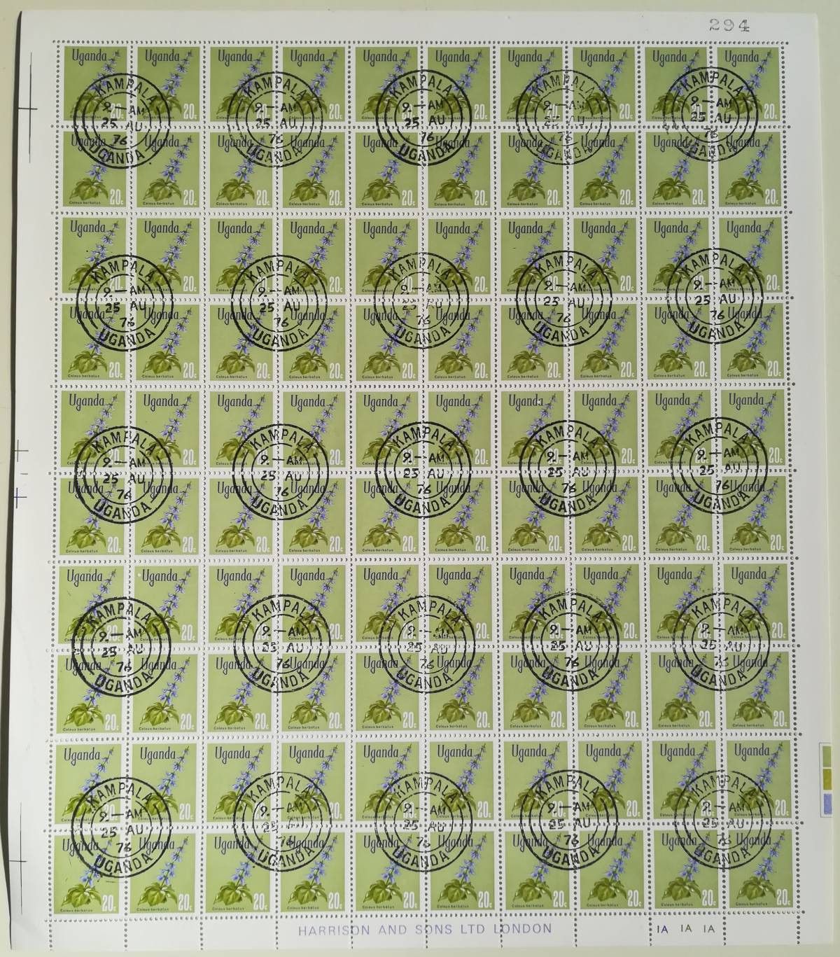 Znaczek Uganda 1967 Mi ark 108 Stemplowane