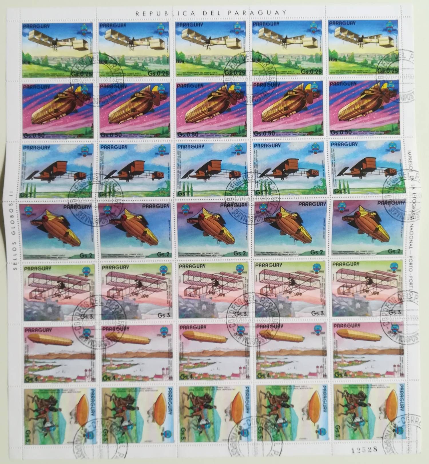 Znaczek Paragwaj 1984 Mi ark 3698-3404 Stemplowane