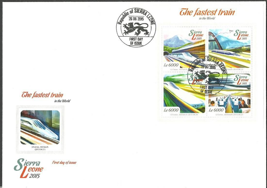 Znaczek Sierra Leone 2015 Mi ark 6158-6161 FDC