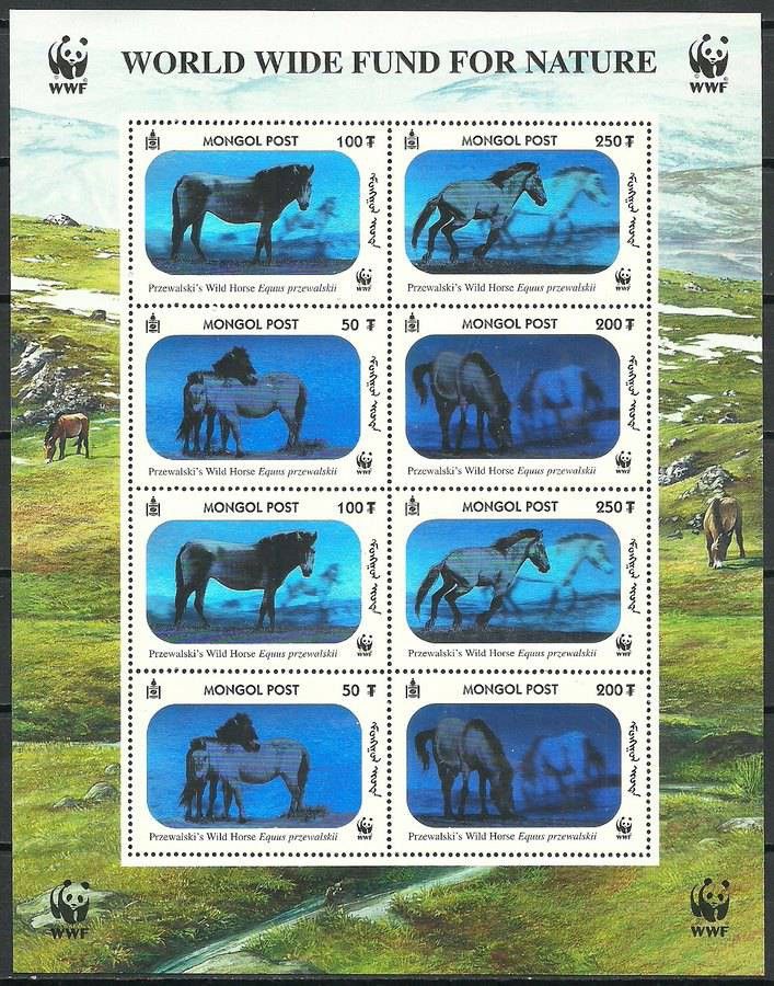 Znaczek Mongolia 2000 Mi ark 3126-3129 Czyste **