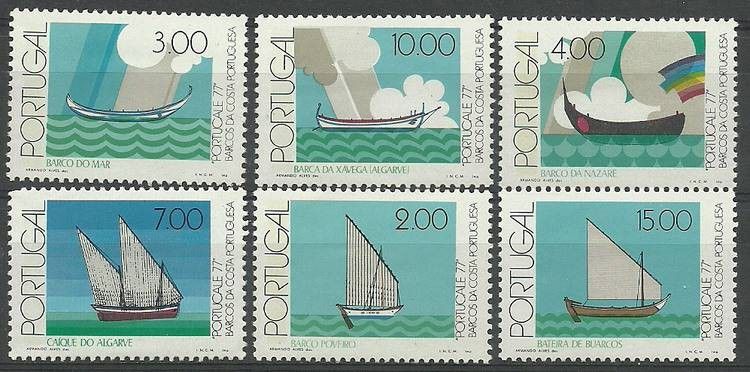 Znaczek Portugalia 1977 Mi 1378-1382y+1983x Czyste **