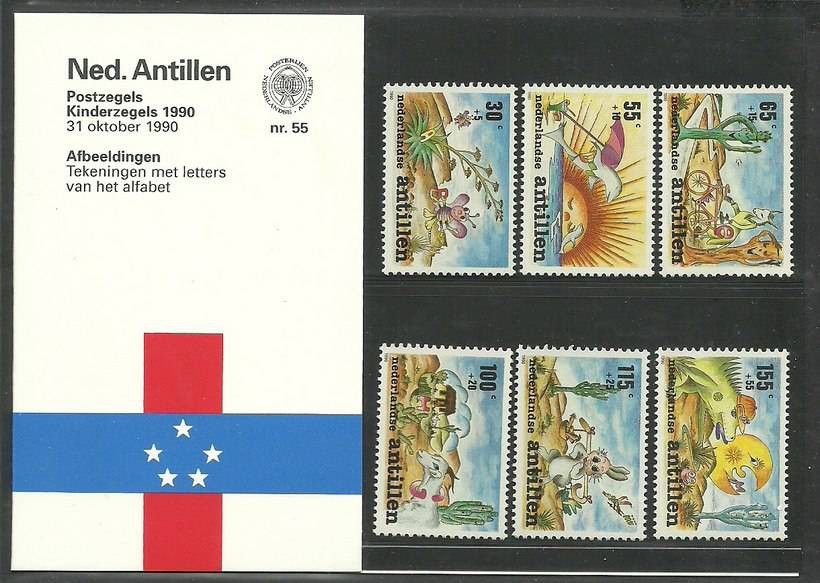 Znaczek Antyle Holenderskie 1990 Mi 700-705 Czyste **