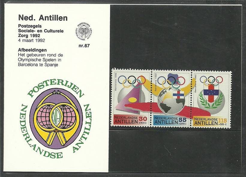 Znaczek Antyle Holenderskie 1992 Mi 745-747 Czyste **