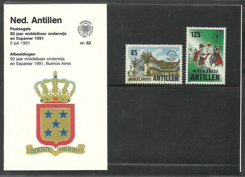 Znaczek Antyle Holenderskie 1991 Mi 726-727 Czyste **