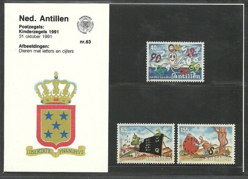 Znaczek Antyle Holenderskie 1991 Mi 728-730 Czyste **