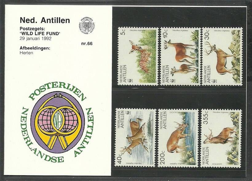 Znaczek Antyle Holenderskie 1992 Mi 739-744 Czyste **