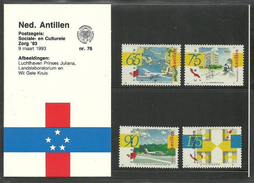 Znaczek Antyle Holenderskie 1993 Mi 772-775 Czyste **