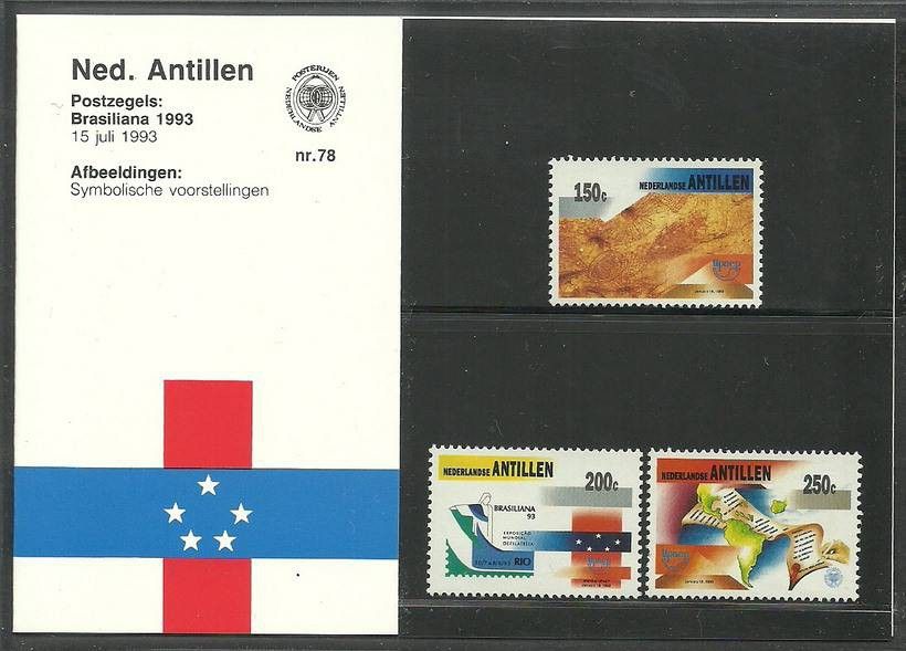 Znaczek Antyle Holenderskie 1993 Mi 780-782 Czyste **