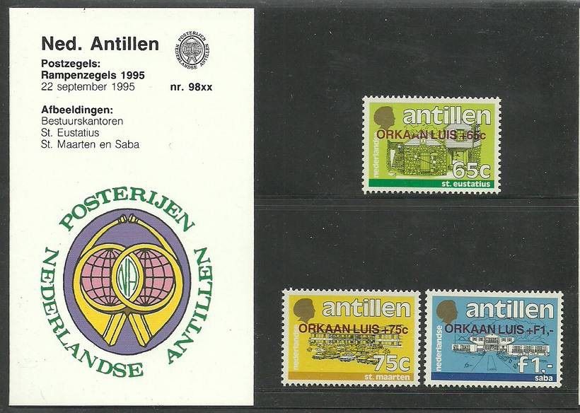 Znaczek Antyle Holenderskie 1995 Mi 843-845 Czyste **