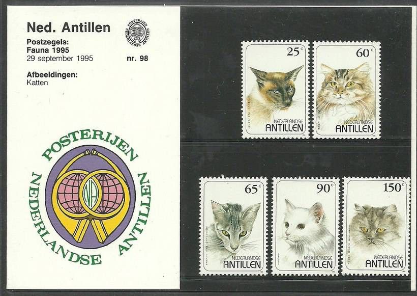 Znaczek Antyle Holenderskie 1995 Mi 846-850 Czyste **