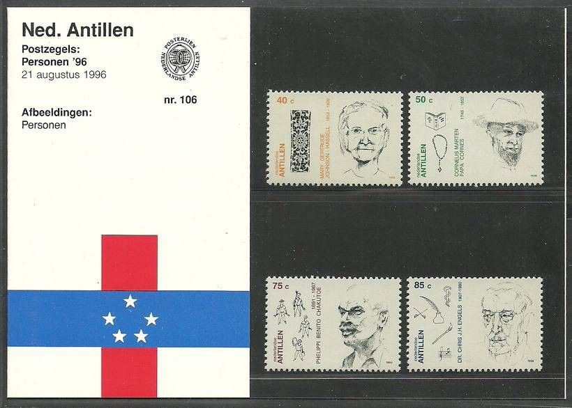 Znaczek Antyle Holenderskie 1996 Mi 870-873 Czyste **