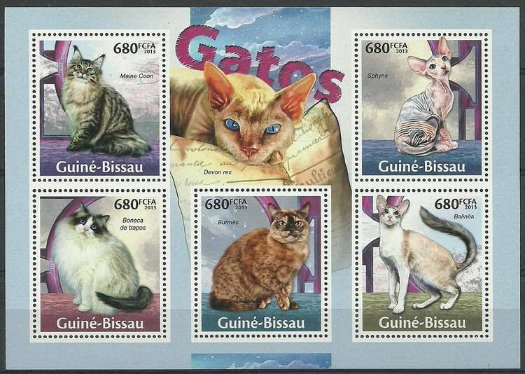 Znaczek Gwinea Bissau 2013 Mi ark 6754-6758 Czyste **