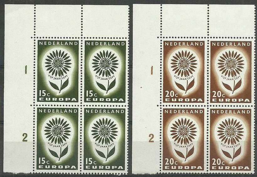 Znaczek Holandia 1964 Mi 827-828 Czyste **