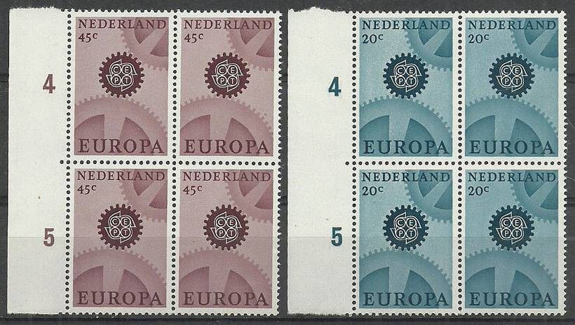 Znaczek Holandia 1967 Mi 878-879 Czyste **