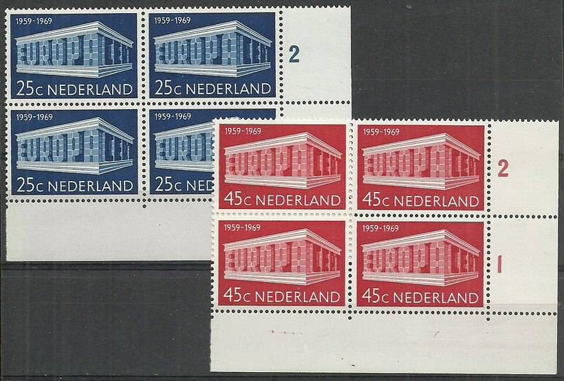 Znaczek Holandia 1969 Mi 920-921 Czyste **